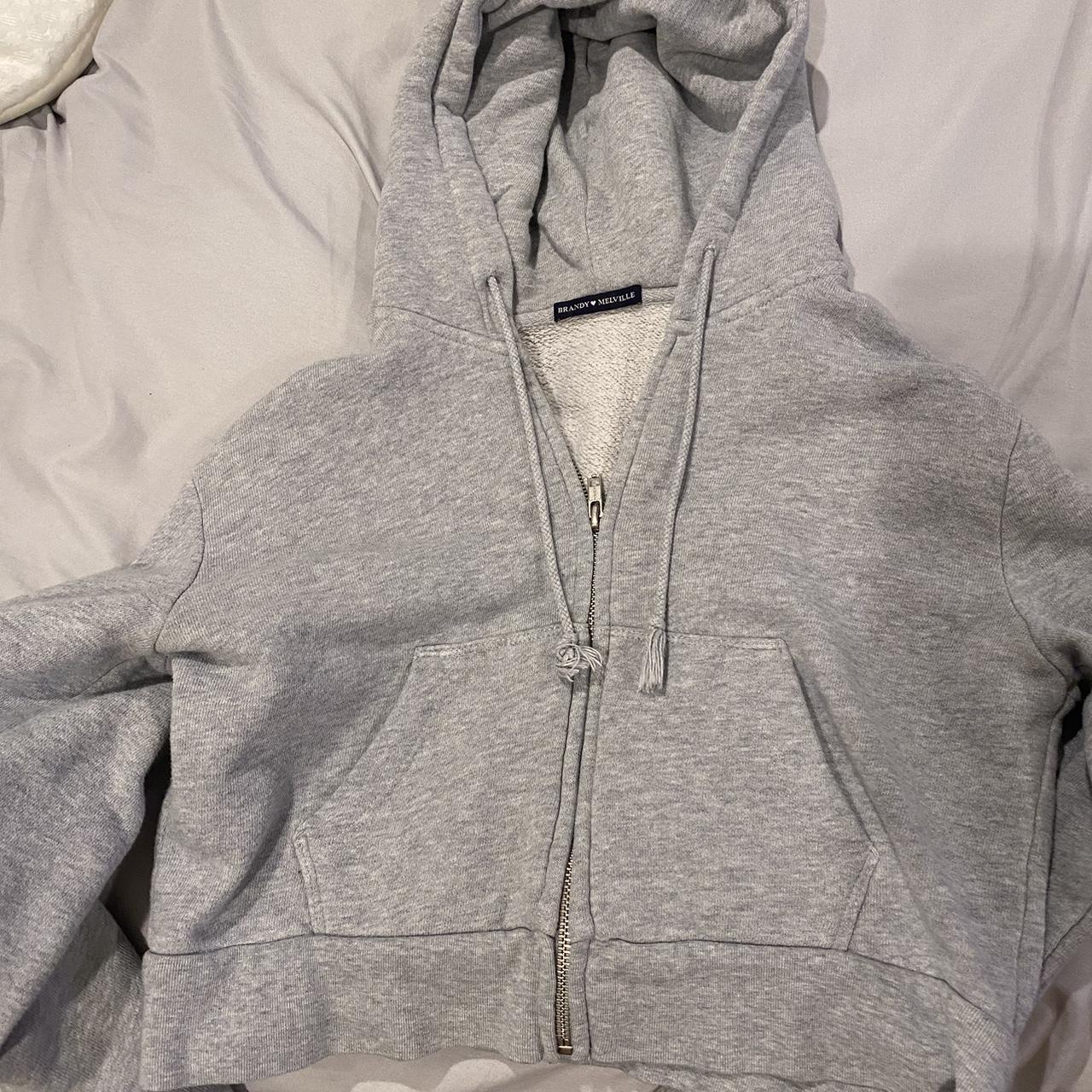 Brandy Melville Crop Hoodie #brandymelville #cropped - Depop