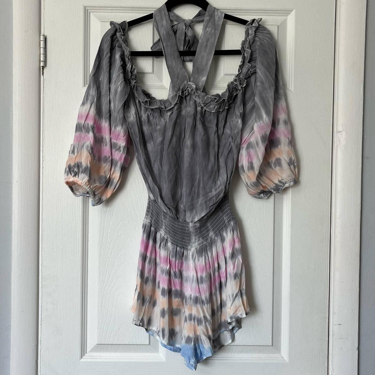 Surf Gypsy Tie Dye Off Shoulder Romper Size Depop