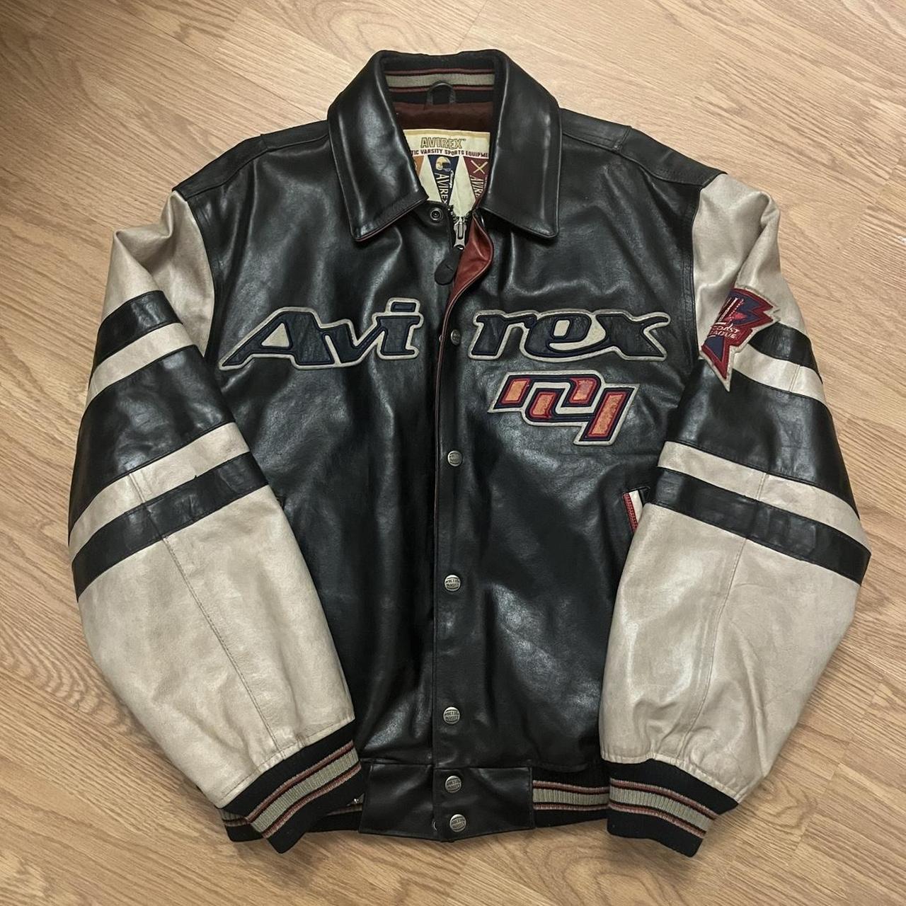 大人気新品 Avirex Leather VintageFolk Jacket authorized Motorcycle Clothing