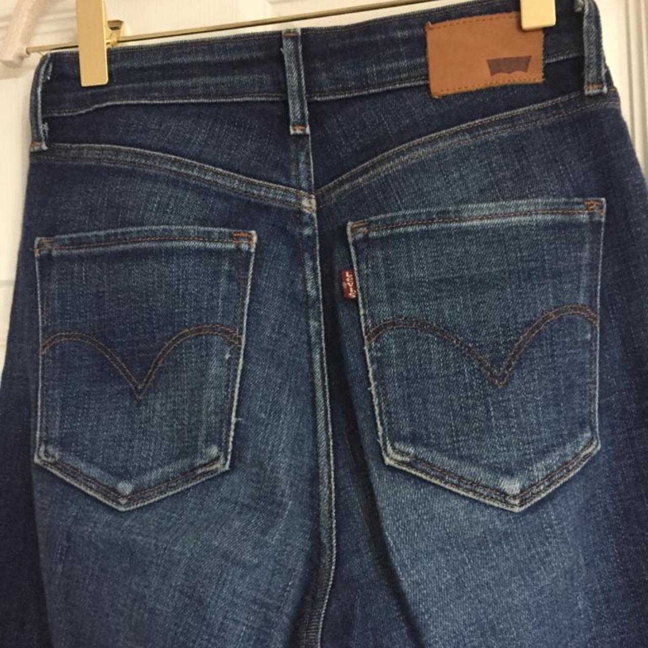 Used, Levi jeans. 100% cotton, high rise skinny... - Depop