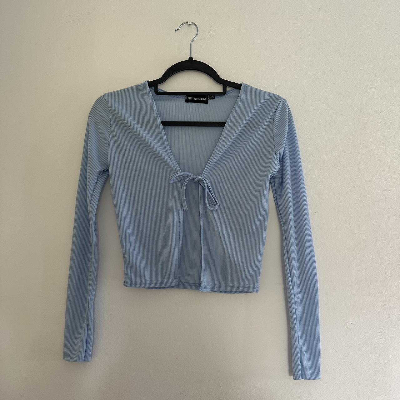 Baby blue cardigan Never worn Comfortable fit🩵 Depop