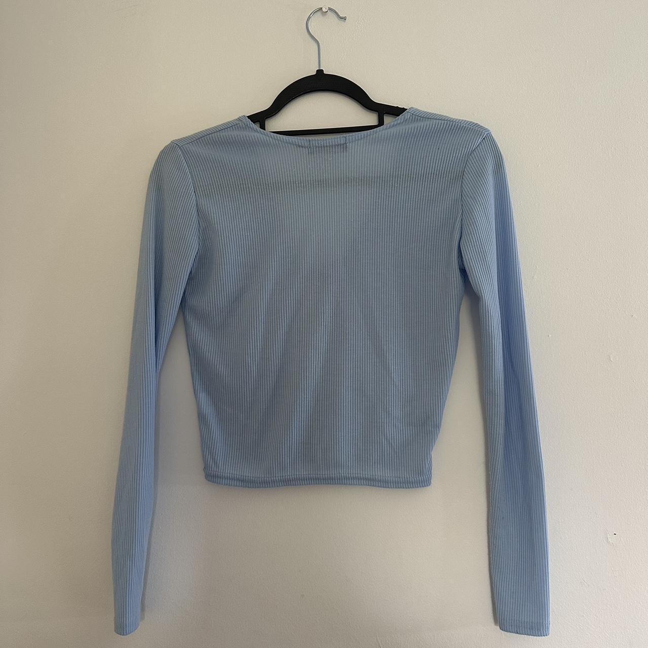 Baby blue cardigan Never worn Comfortable fit🩵 Depop