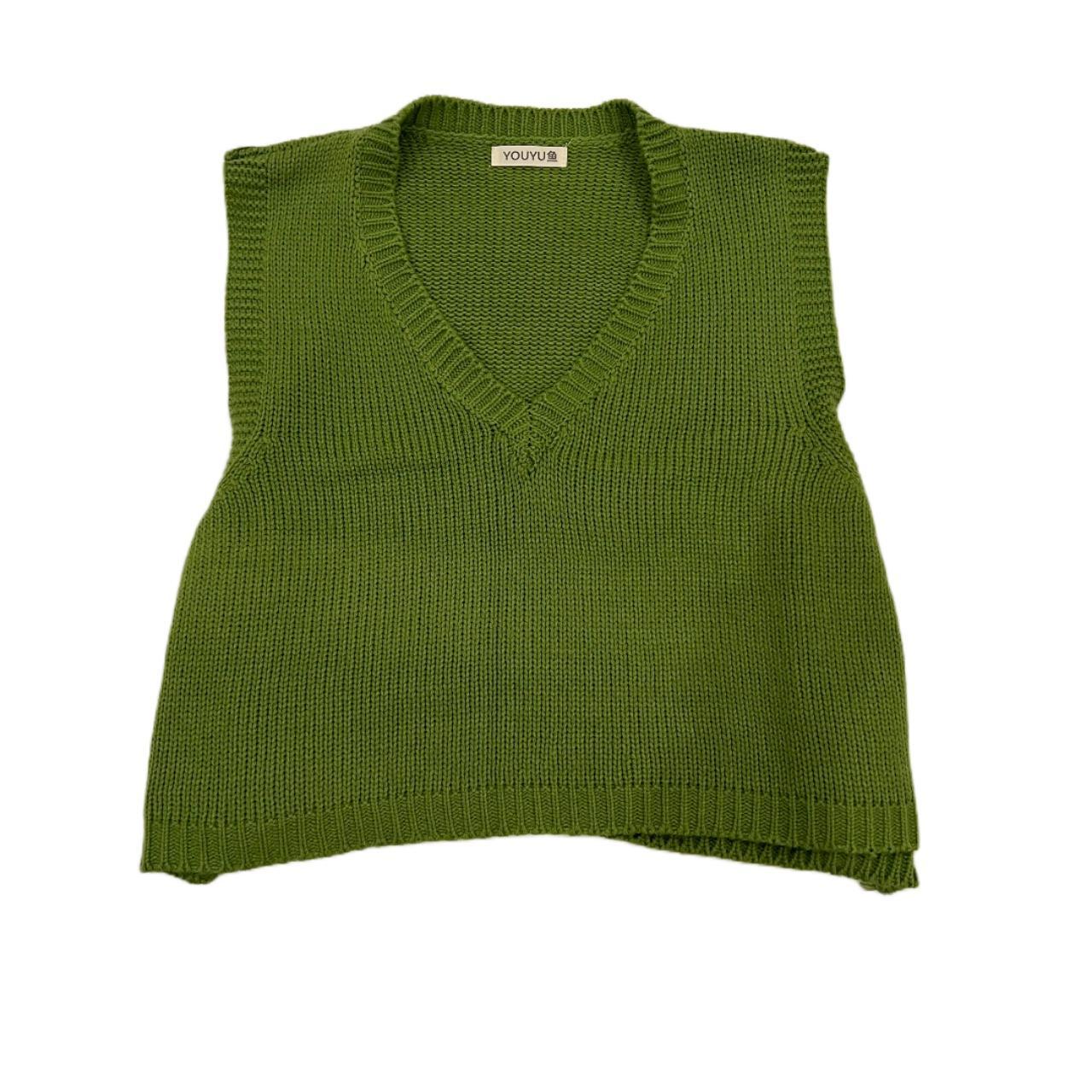 Green Oversized Sweater Vest ! PLEASE READ THE SHOP... - Depop