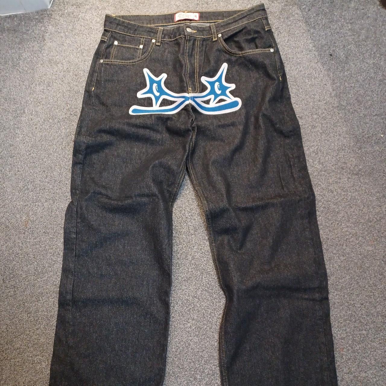 Xl Protect London Jeans Black/Blue 36... - Depop