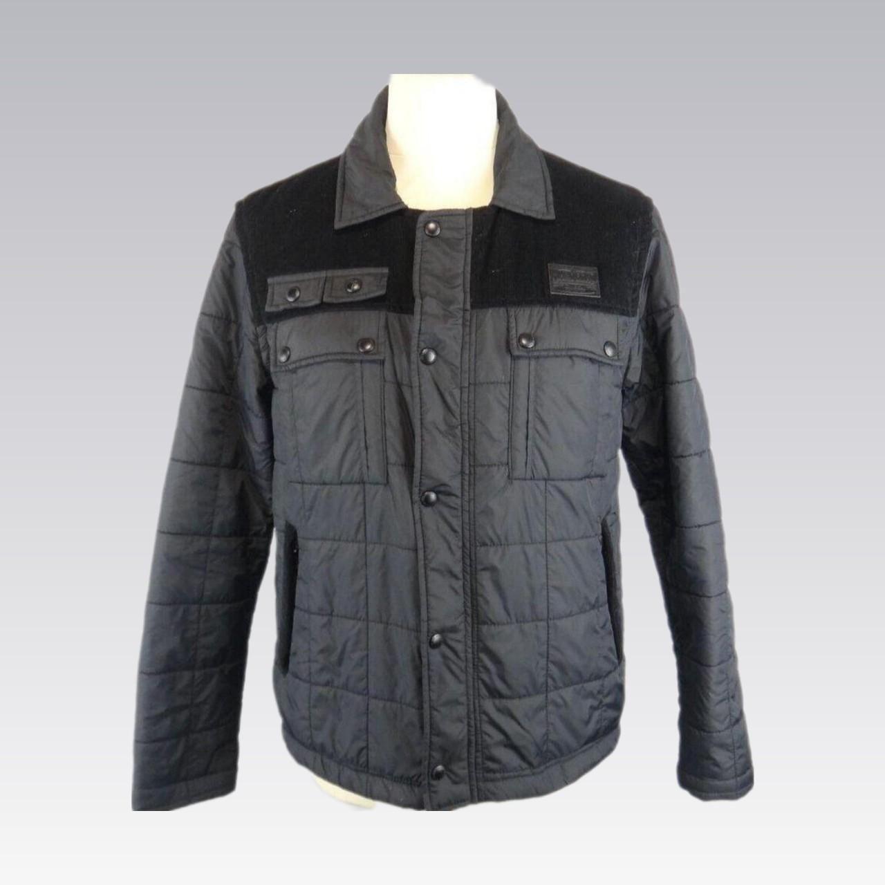 Marc Ecko Jacket Mens Small Black Cut & Sew Metal...