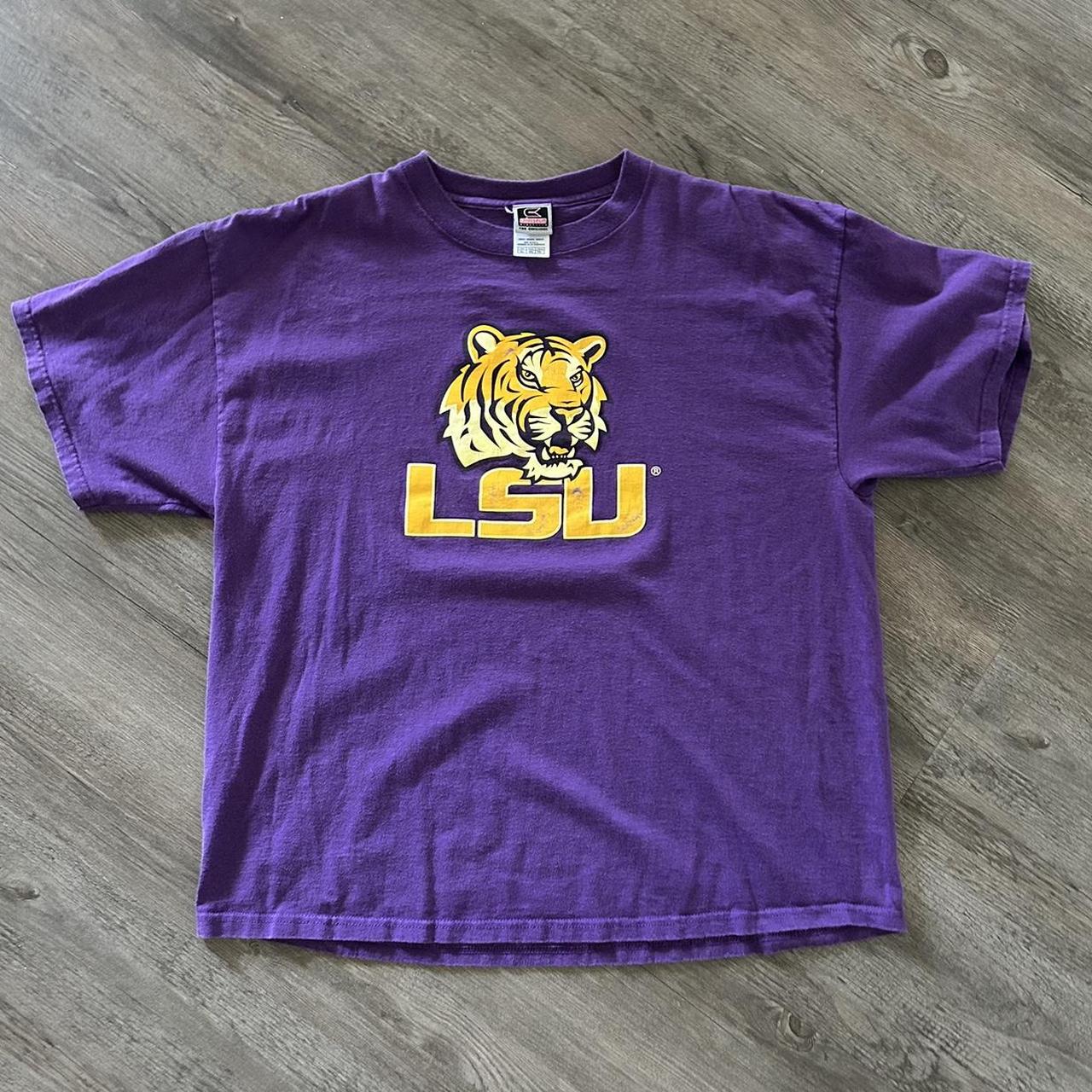 Vintage LSU TIGERS all over print tee shirt Geaux - Depop