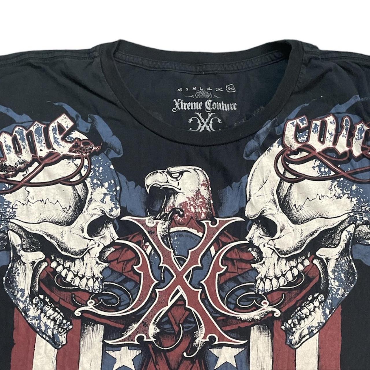 Y2K Xtreme couture two skulls Eagle American flag | Depop