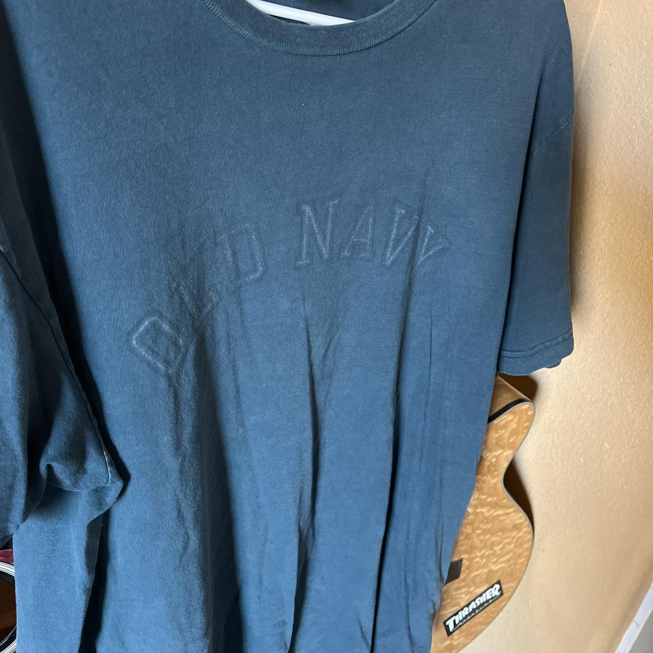 Old Navy Men's Navy and Blue Tshirt Depop
