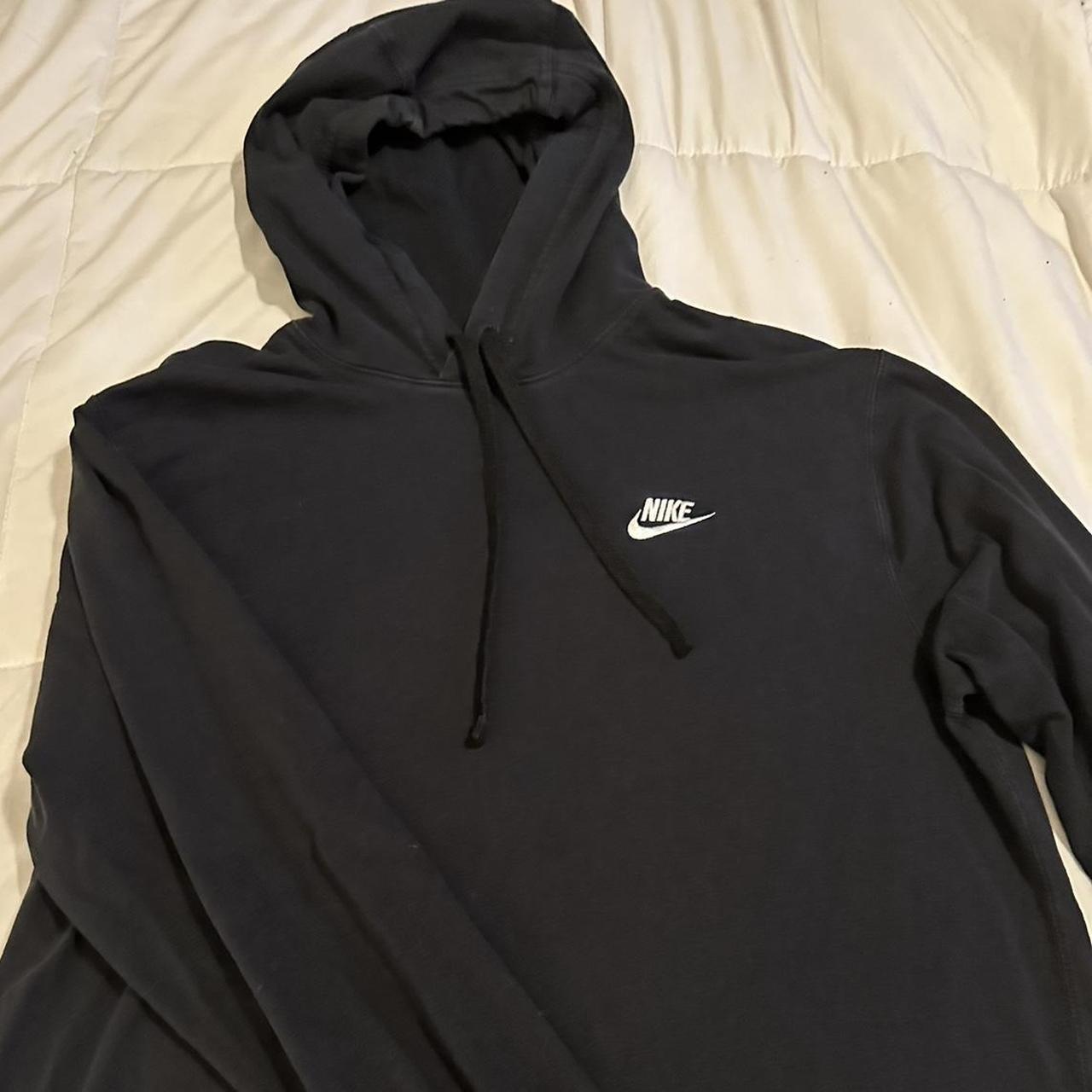mens black nike swoosh hoodie