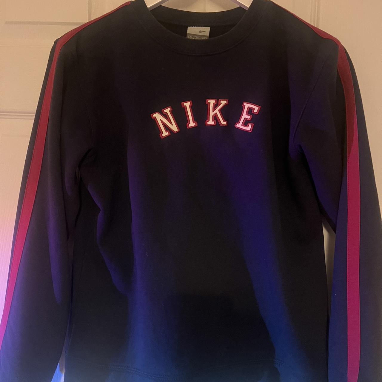 Vintage nike spellout sweatshirt blue Clearance