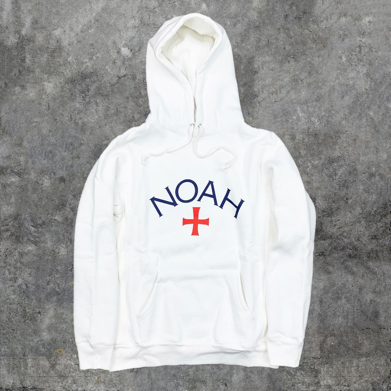 Noah NYC Core Logo White Hoodie Sweatshirt 🏆... - Depop
