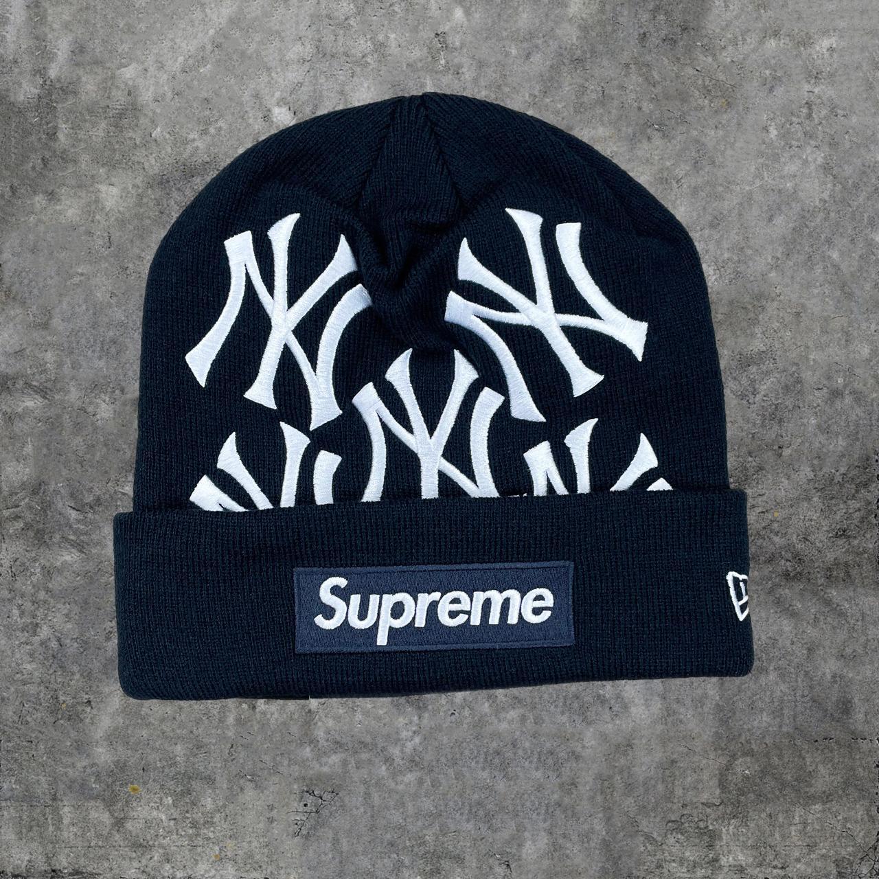 Supreme New Era S logo beanie has been worn a good - Depop