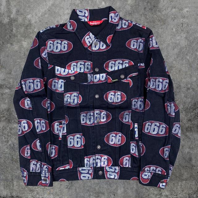 Supreme Denim Trucker Jacket SS16, Black, Size - Depop