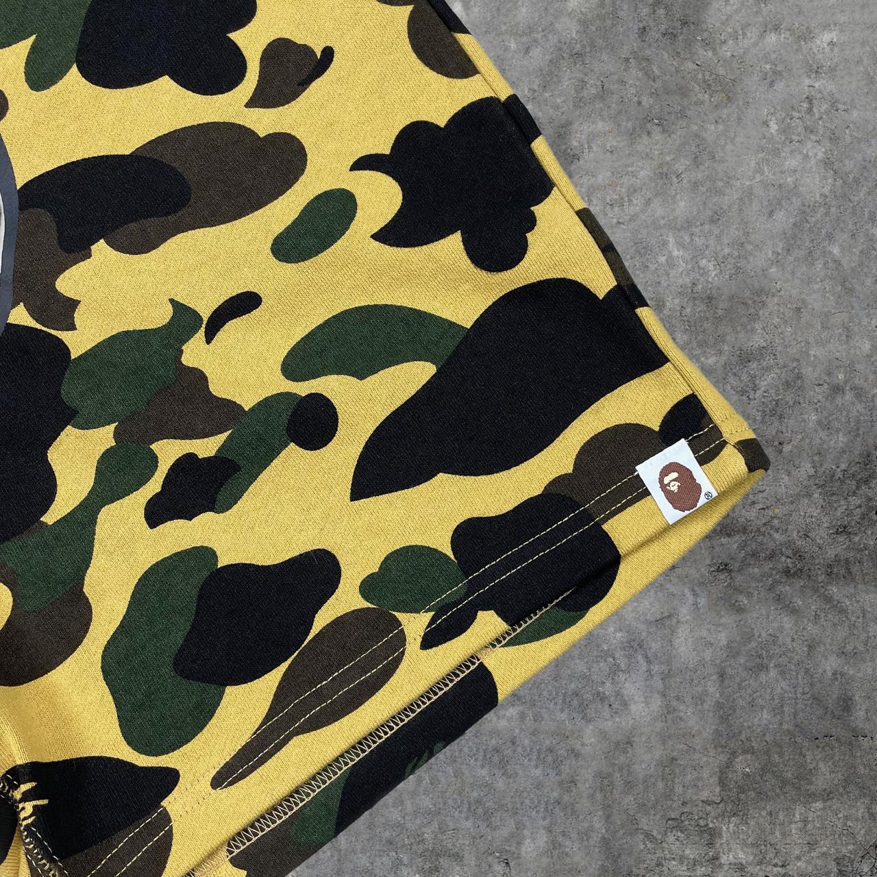 Bape yellow camo shark on sale hoodie