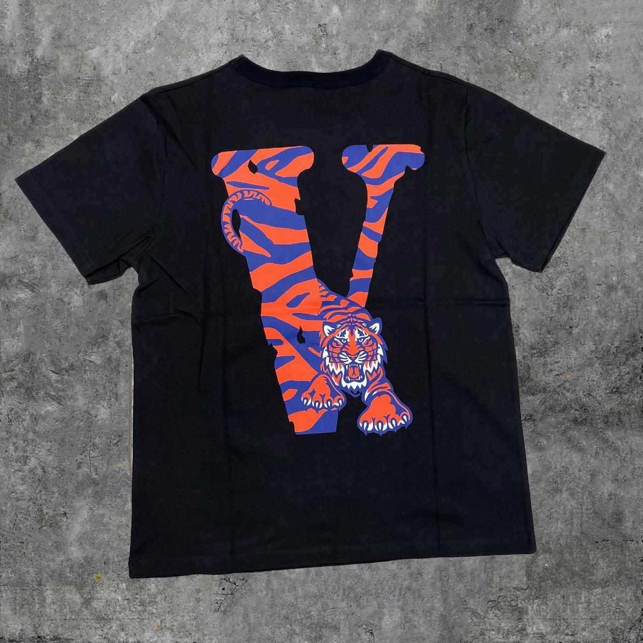 VLONE, Shirts, Vlone Friends Detroit Tigers Blue Orange On Black Tshirt