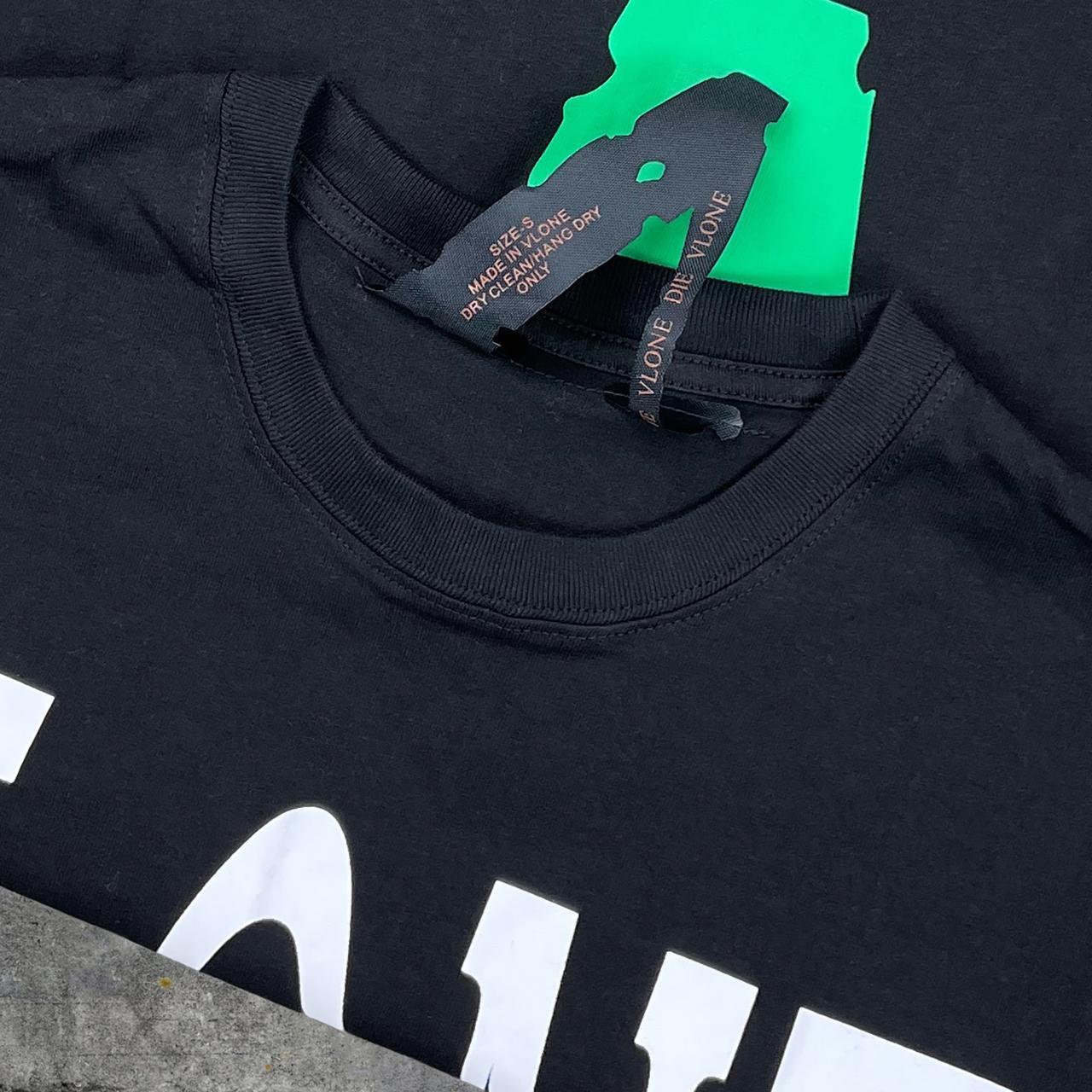 VLONE Staple OG Green & White on Black Long Sleeve... - Depop