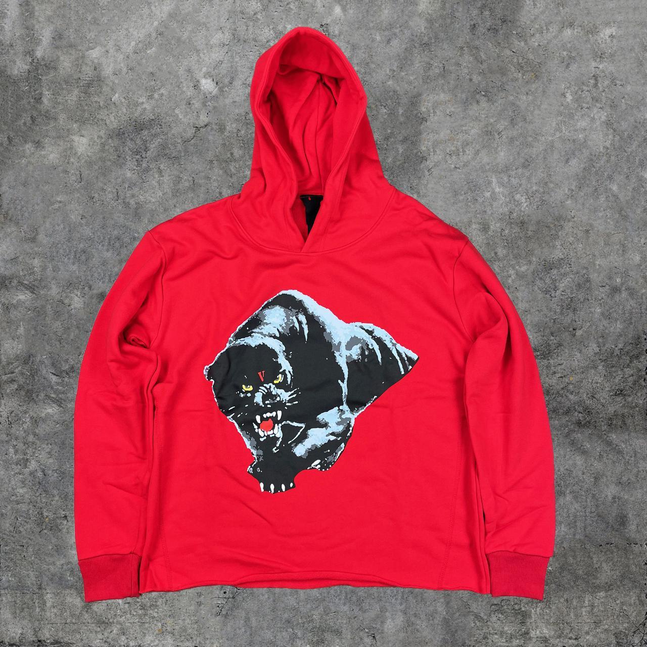 Red 2024 vlone hoodie