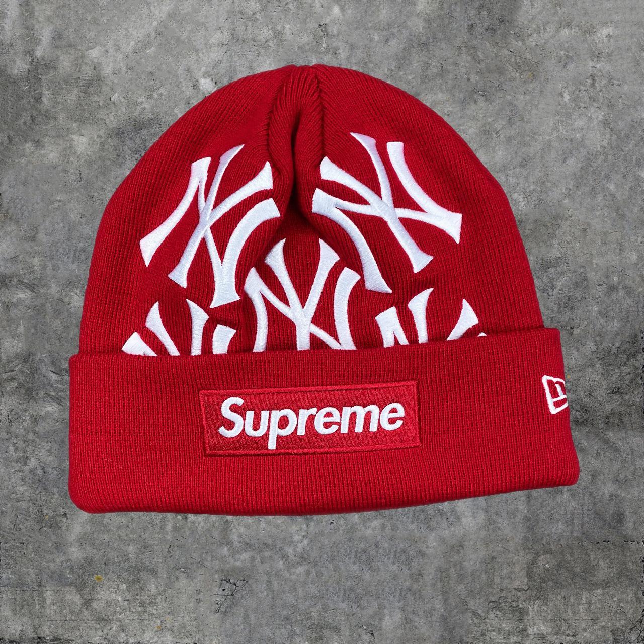 Supreme New York Yankees New Era Box Logo Beanie - Depop