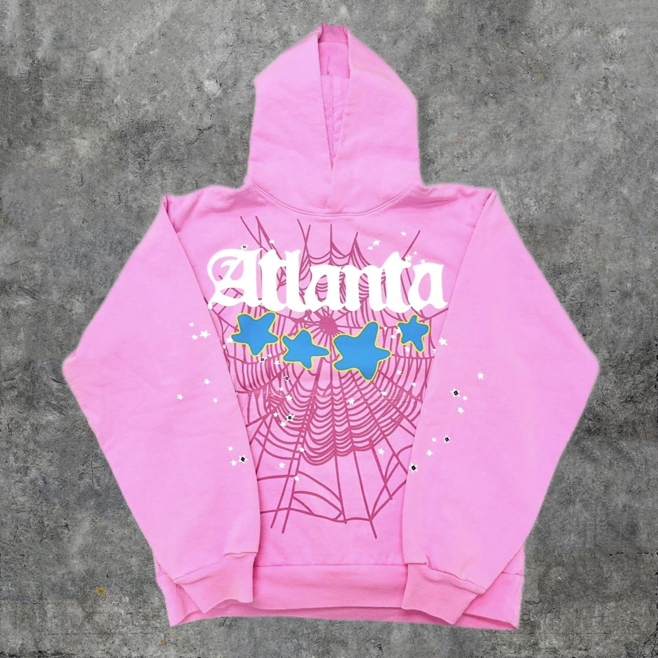 Sp5der Atlanta Hoodie Sweatshirt Pink | Spider