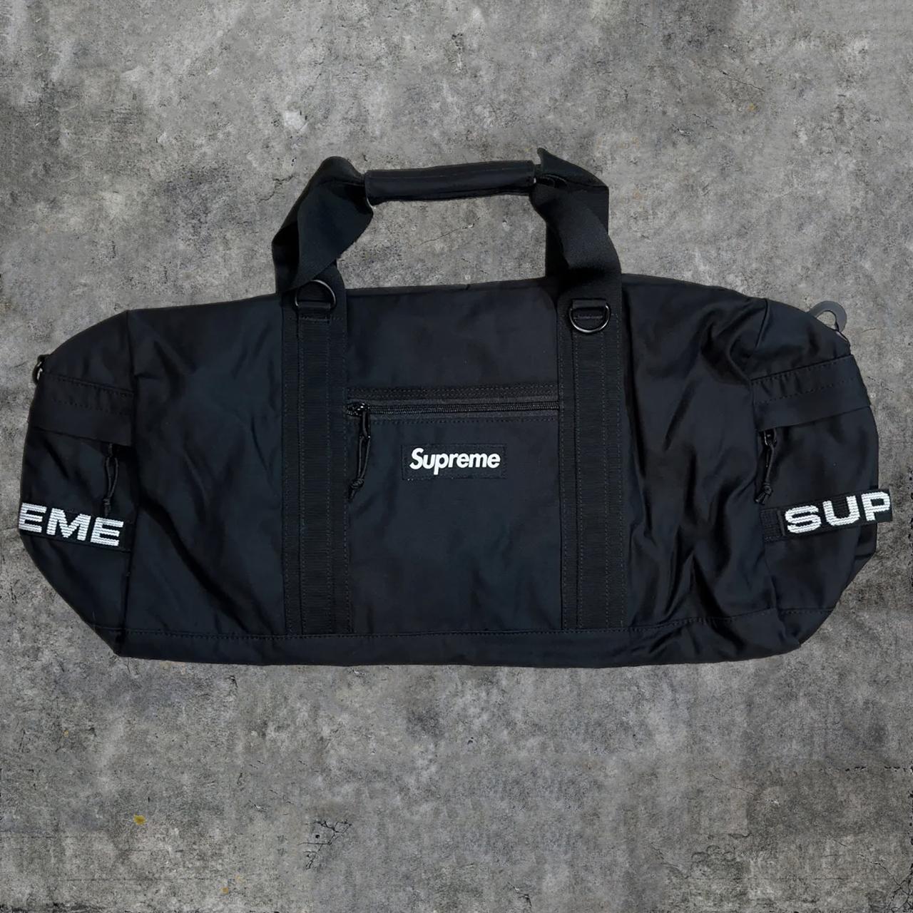 Supreme SS23 Military Field Black Duffle Bag 🏆... - Depop