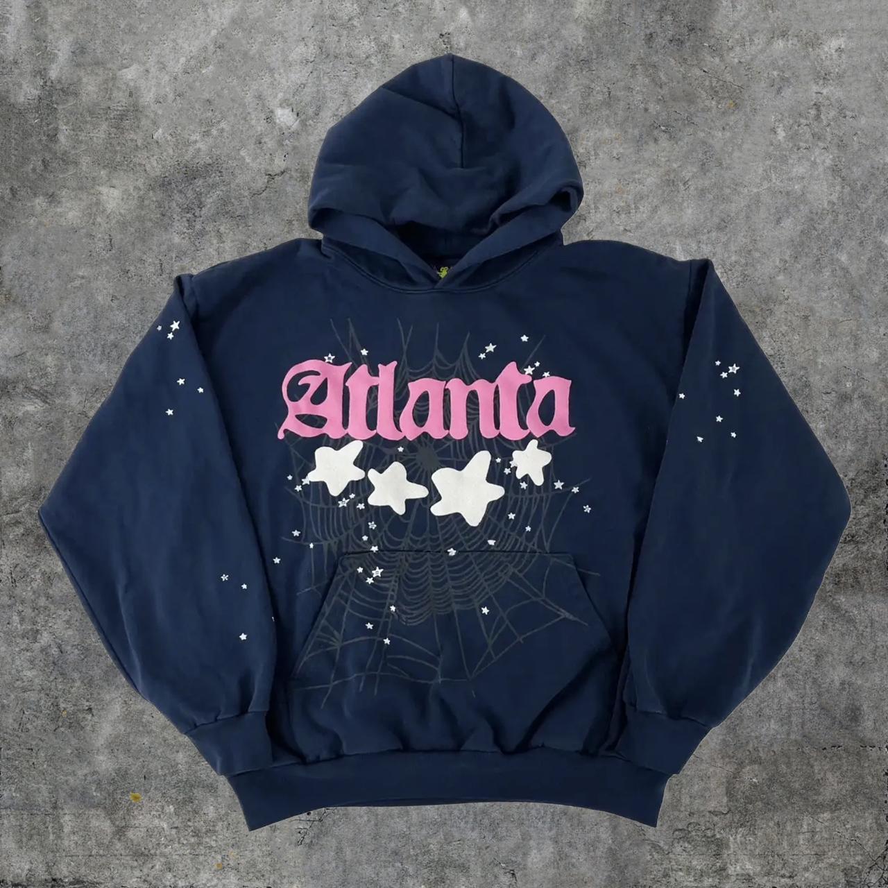 Sp5der Atlanta Navy Hoodie Sweatshirt