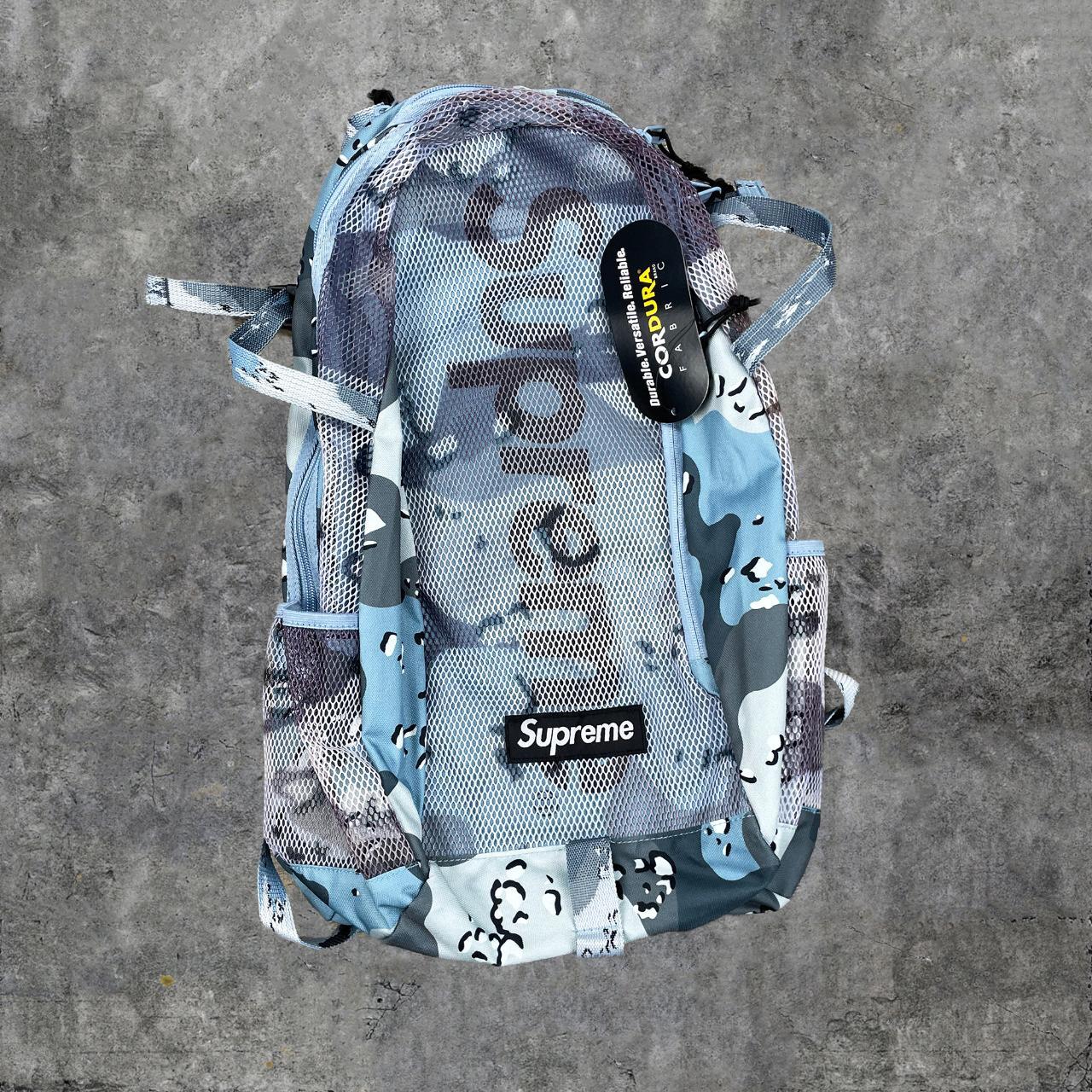 Supreme Puffer Backpack “Blue Paisley” FW22 BRAND - Depop