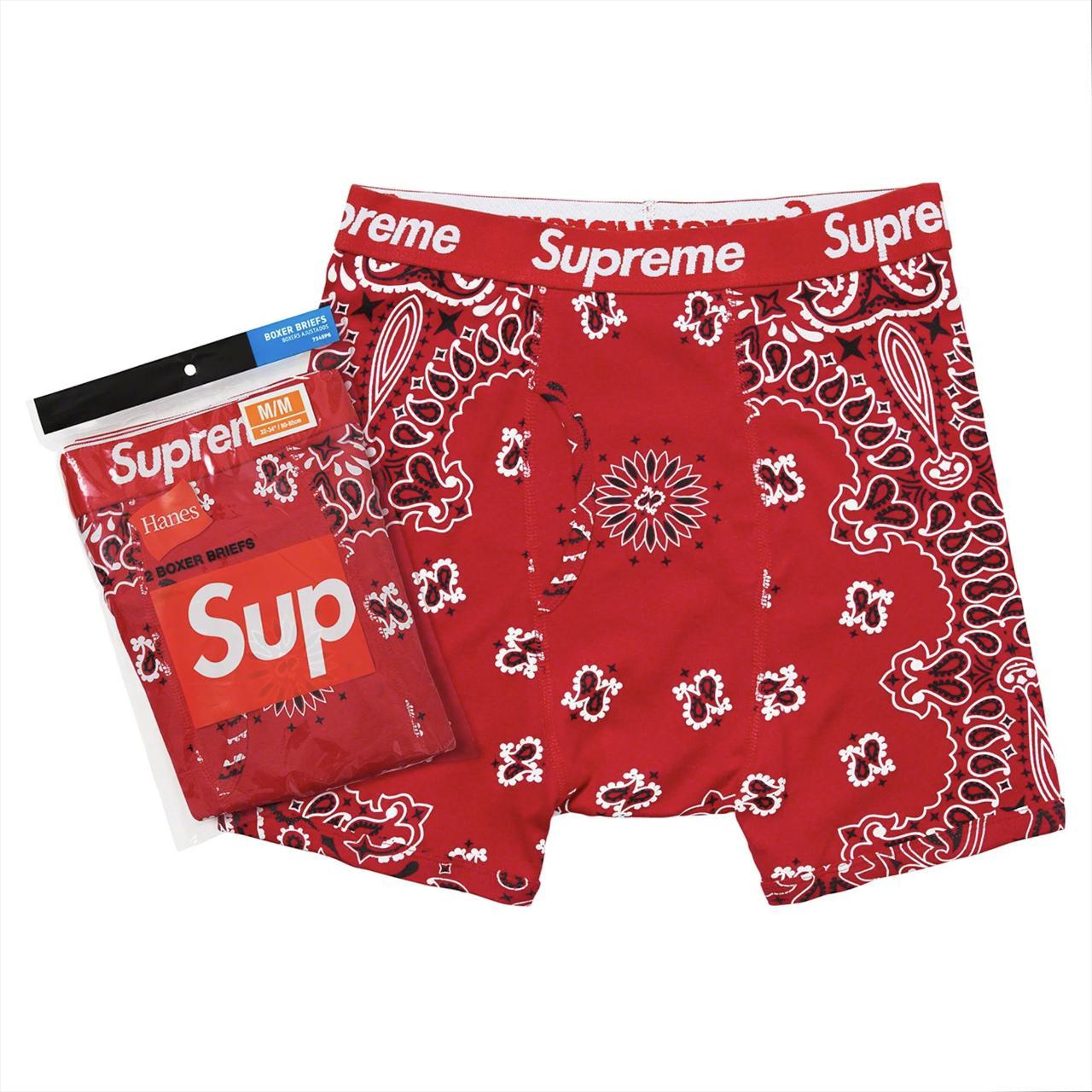 Supreme x Hanes Bandana Red Boxer Briefs, 🏆 Trusted...