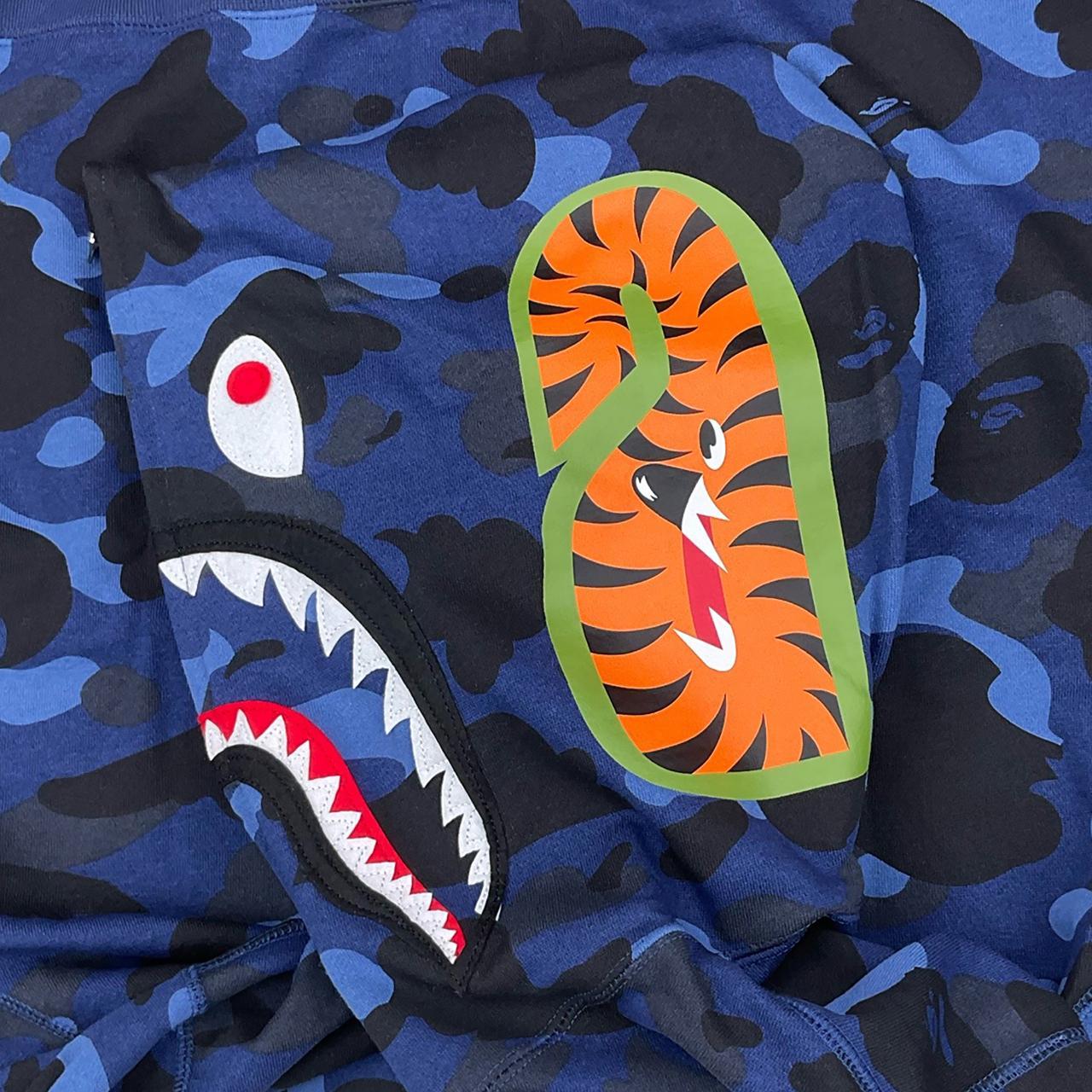 BAPE by A Bathing Ape Blue Color Camo Shark WGM... - Depop