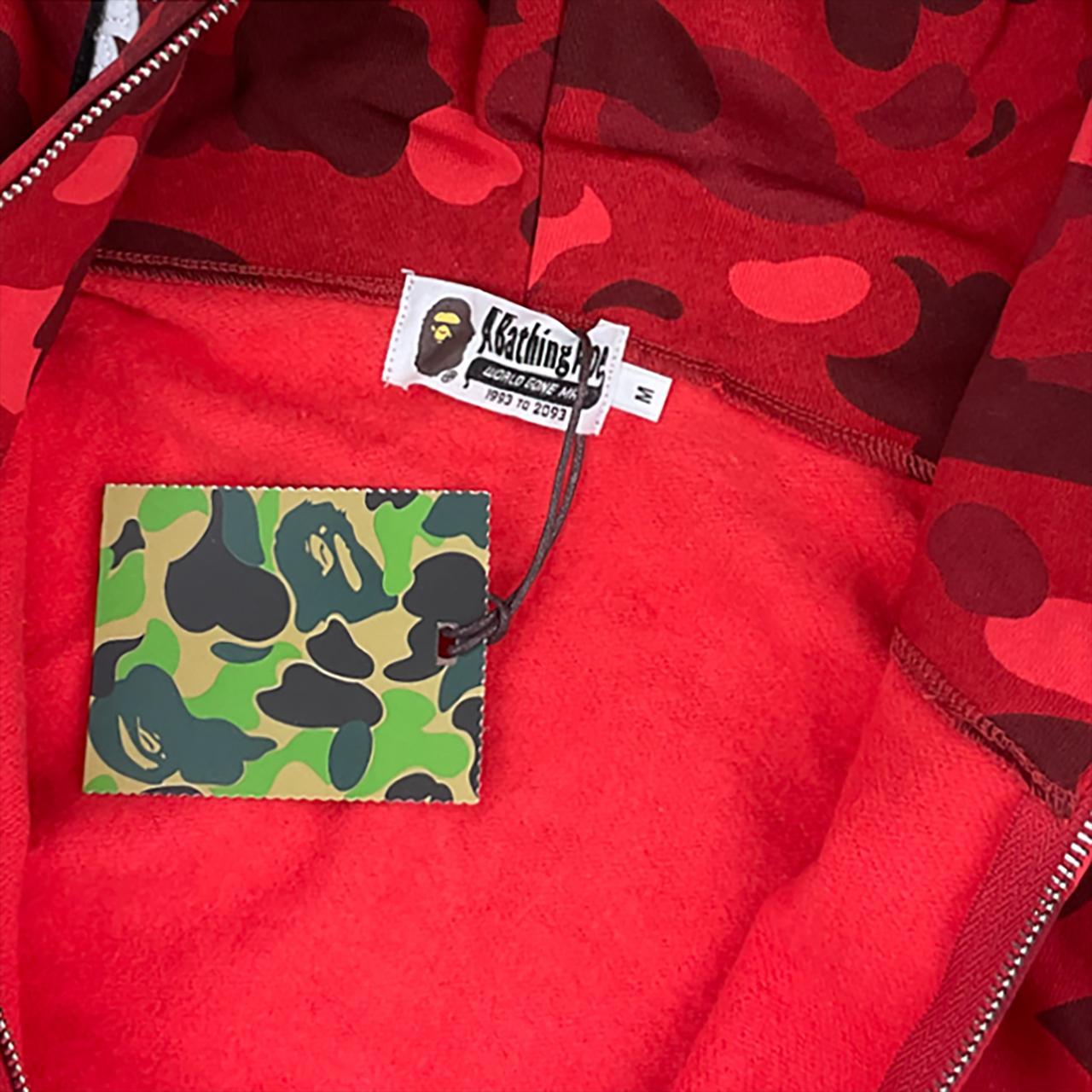 BAPE by A Bathing Ape Red Color Camo Shark WGM Depop