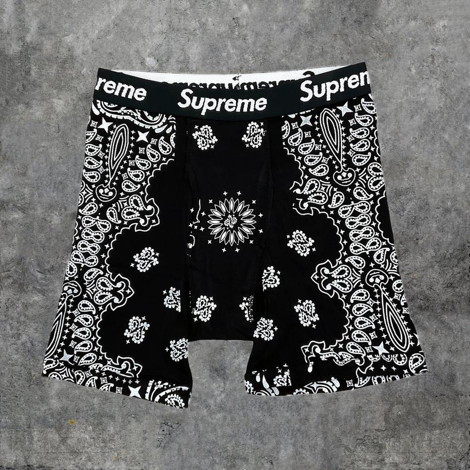 Supreme x Hanes Bandana Black Boxer Briefs