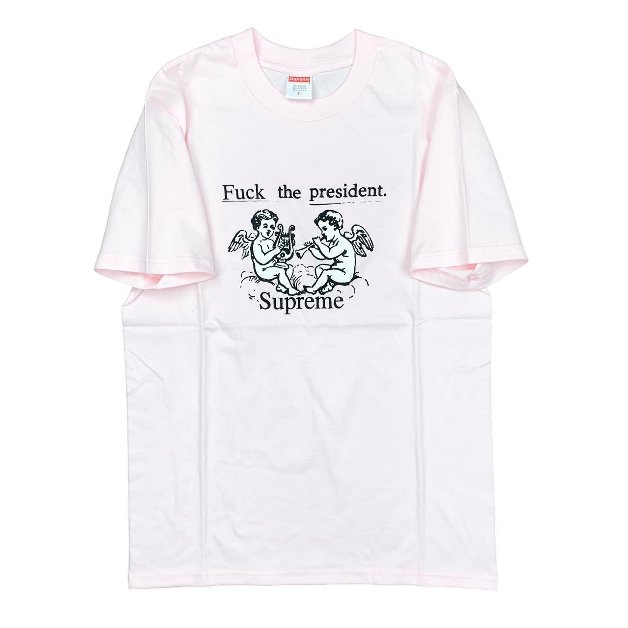 ãããã¹ supreme 17ss Fuck the president Supreme SS17 Fuck The President T-shirt Pink ð | Depop