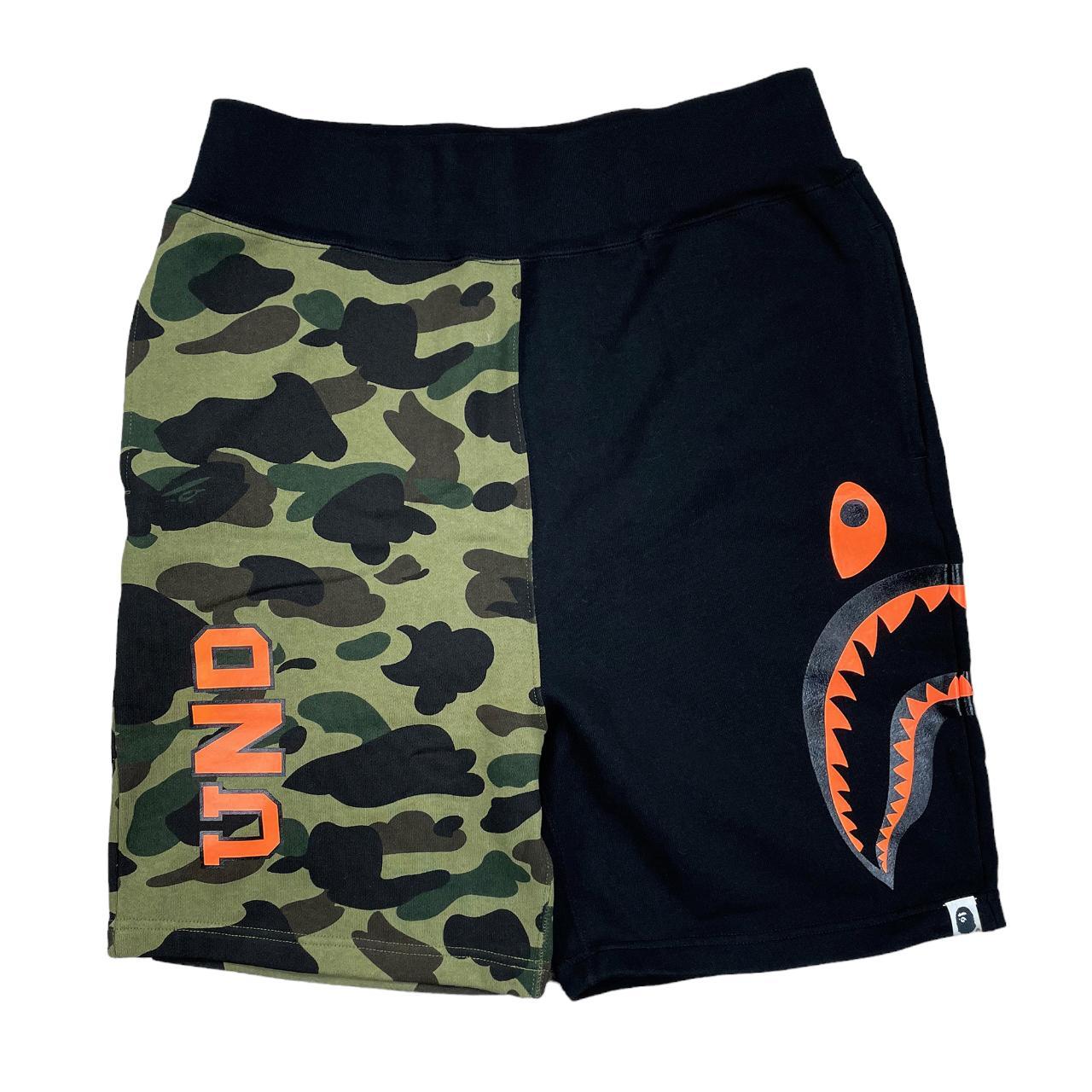 BAPE x Undefeated Spilt Shark Sweat Shorts Black A