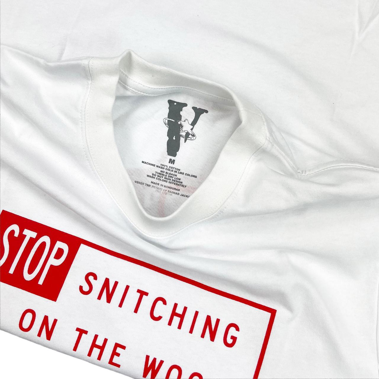 Vlone x POPSMOKE stop snitching tee red store