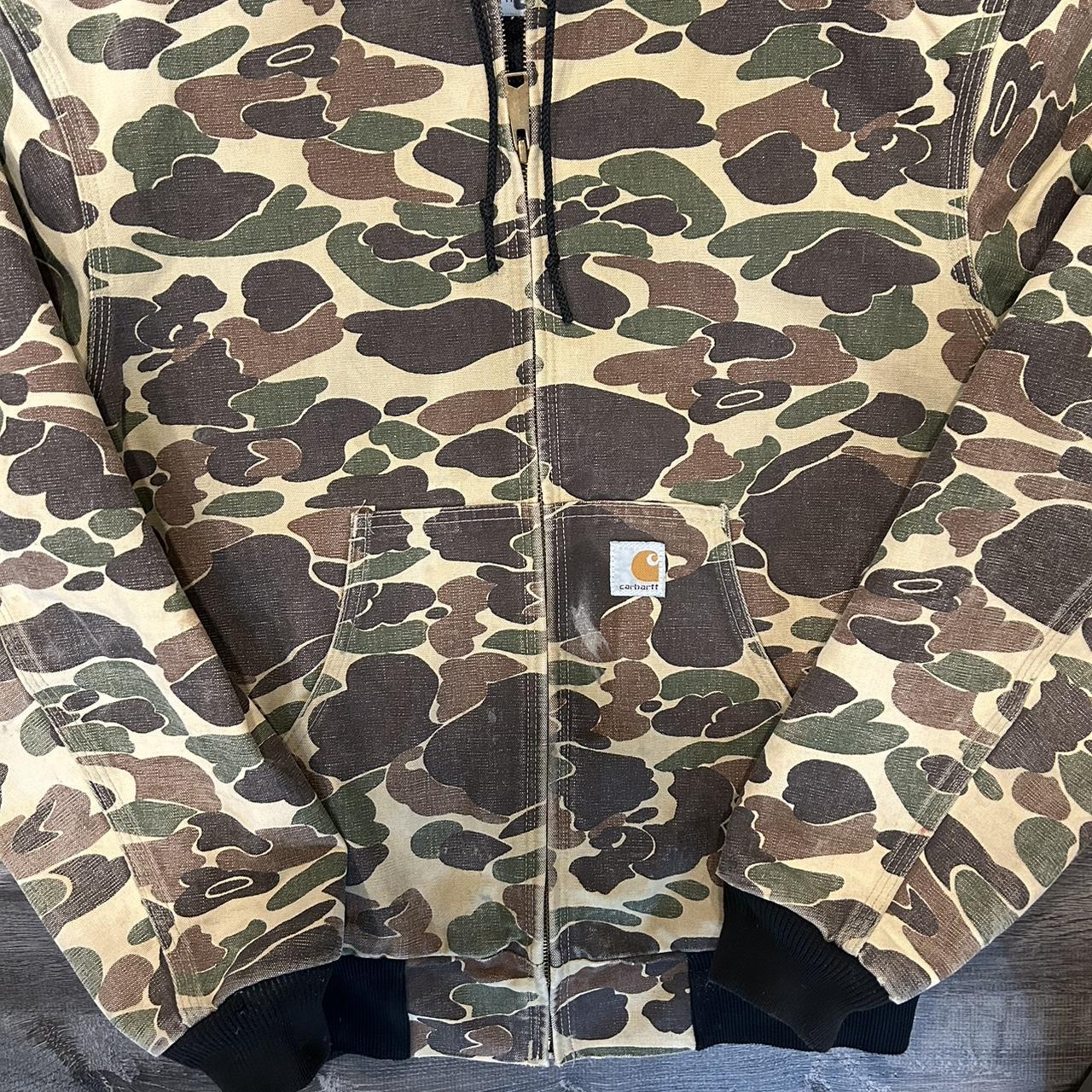 Vintage Camo carhartt jacket duck hunting Duck | Depop