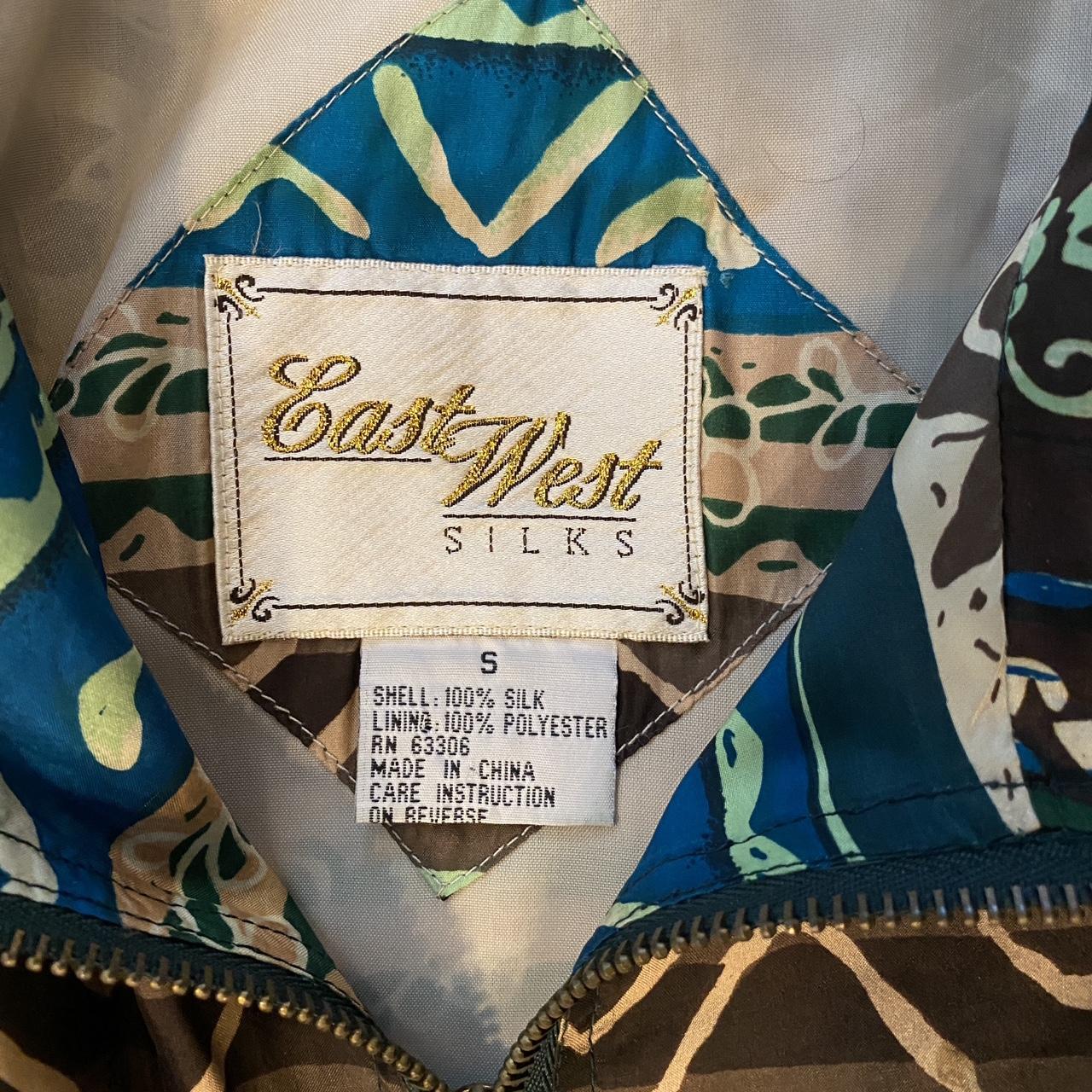 Vintage 90s East West Silk Jacket/ Windbreaker... Depop