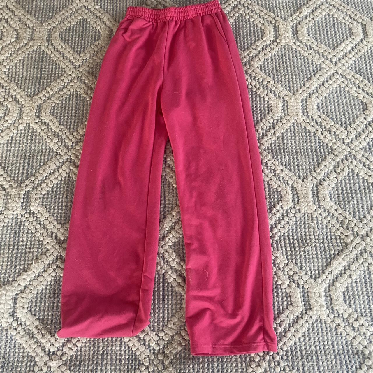 Hot pink straight leg sweatpants. From SHEIN super... - Depop