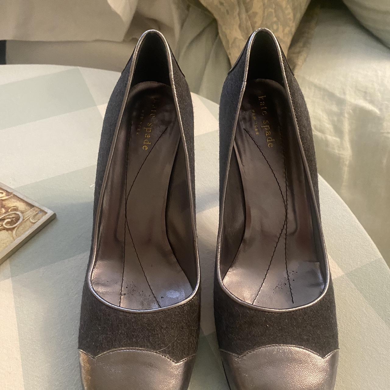 Kate Spade New York Women's Silver and Grey Courts | Depop