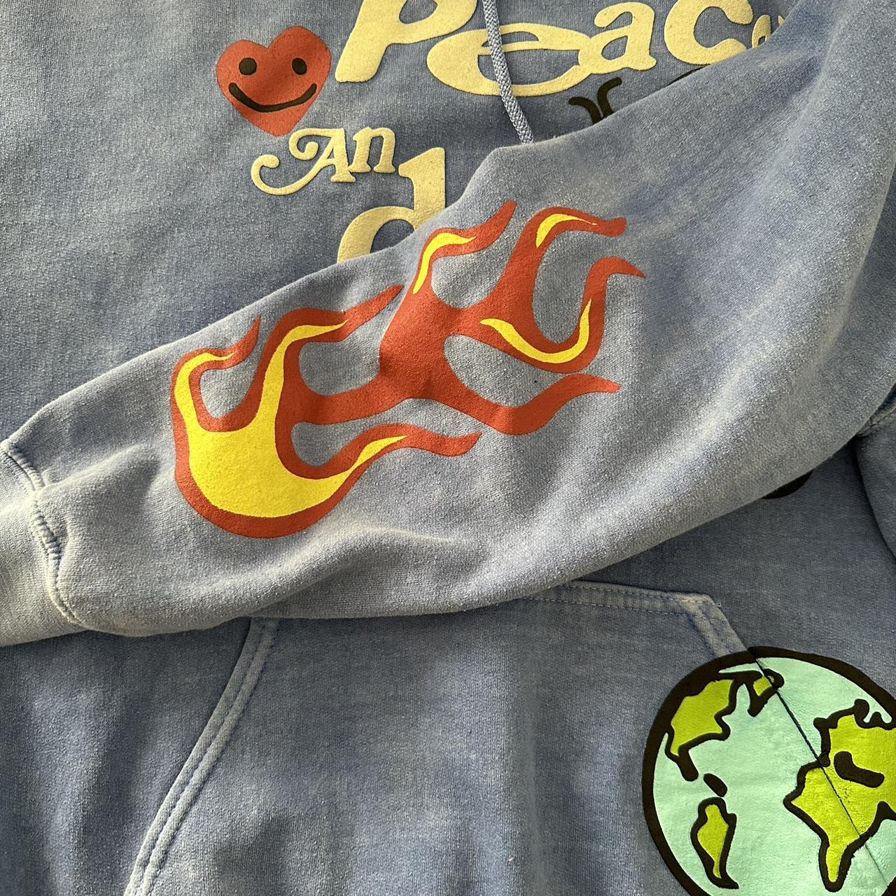 Pacsun peace and love hoodie, Size M