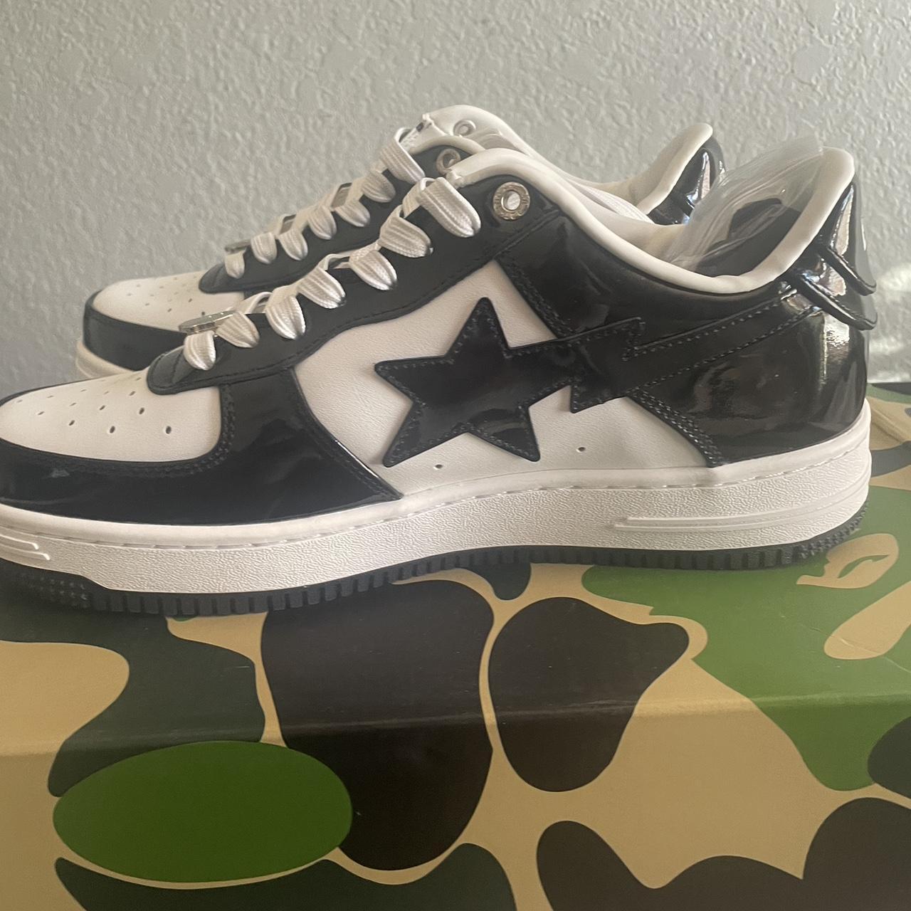 Black and White Bapestas Brand NEW never worn Comes... - Depop