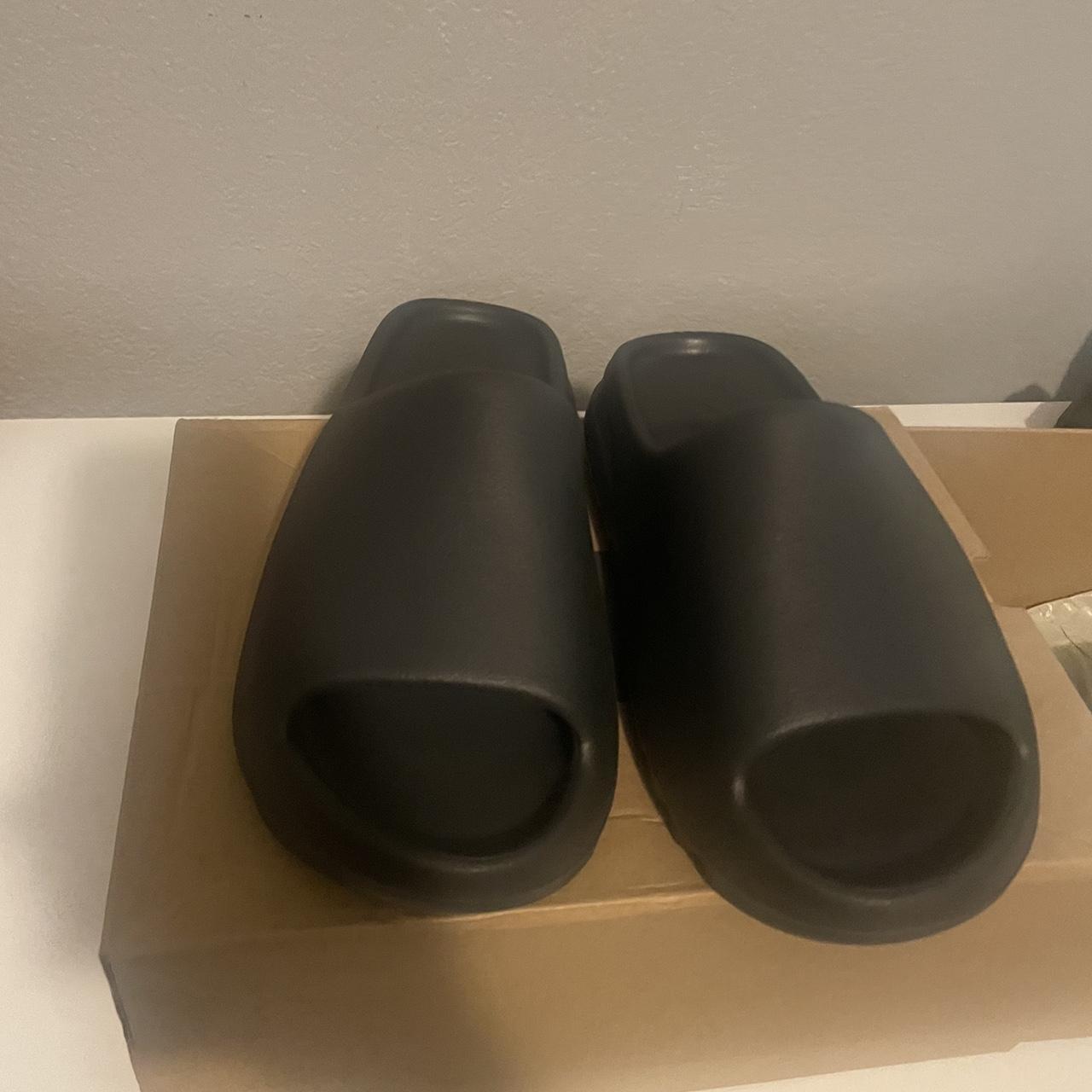 yeezys slides black