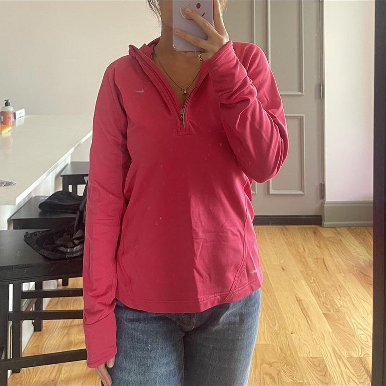 Pink nike outlet quarter zip