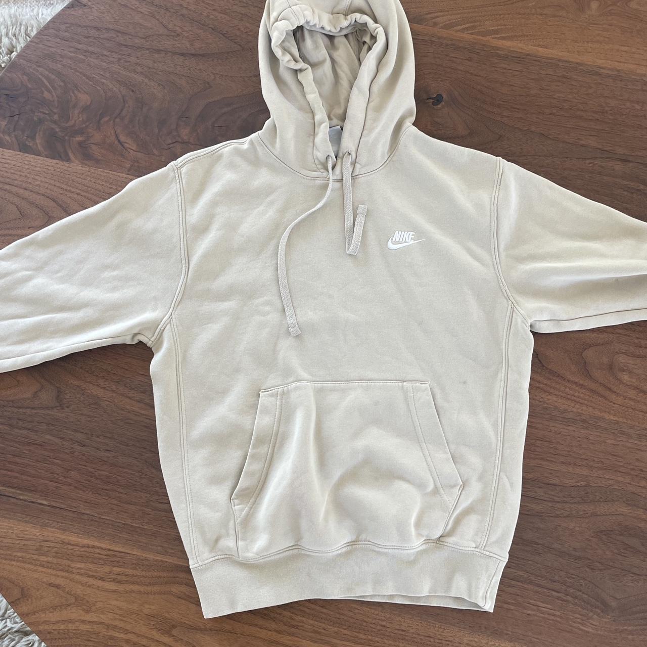 mens cream nike hoodie