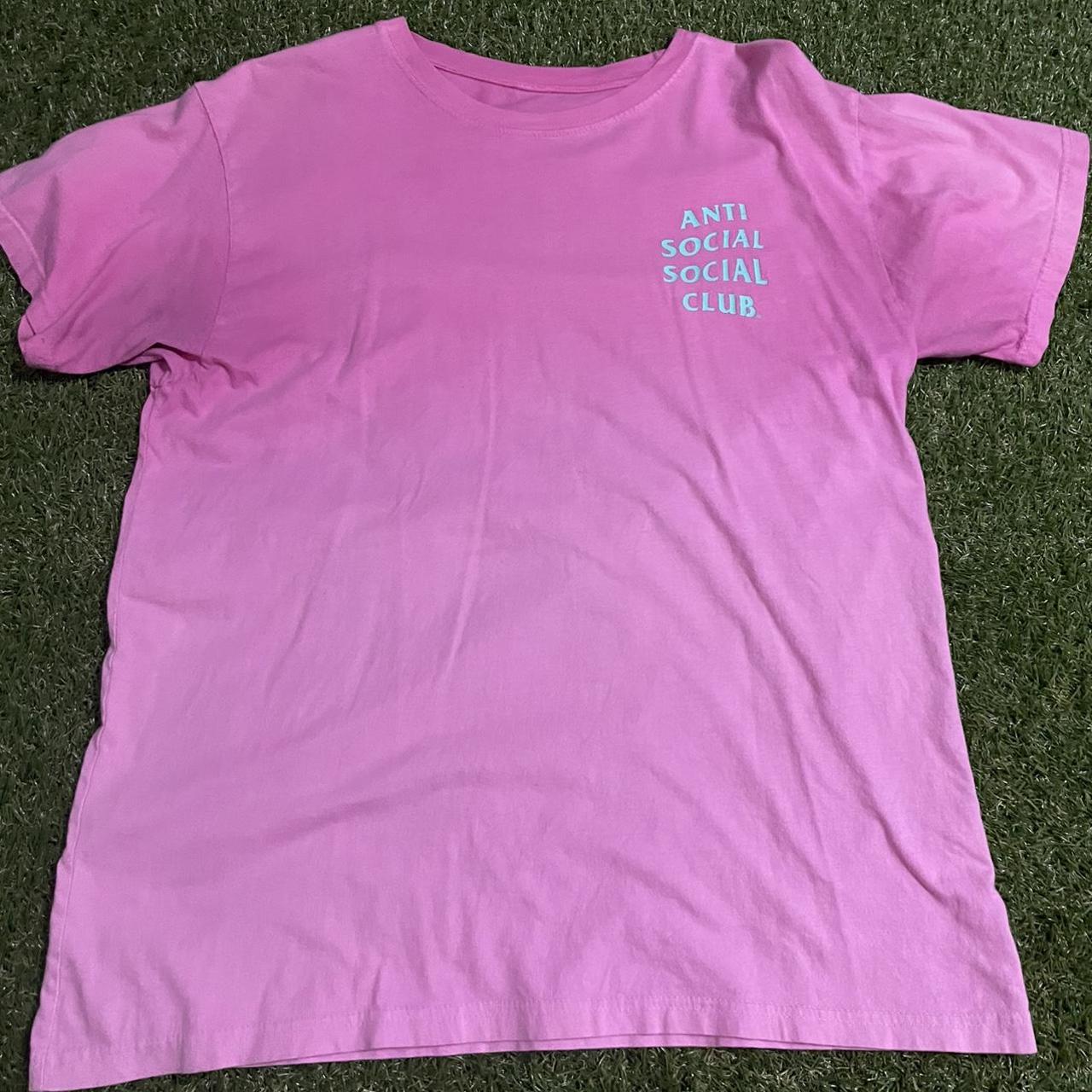 Anti Social Social Club Men's Pink T-shirt | Depop