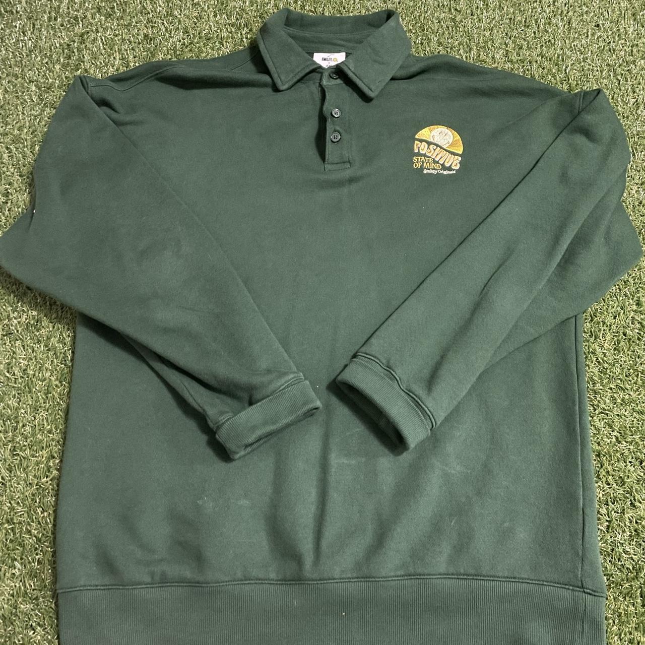 H&M Men's Green and Grey Poloshirts Depop