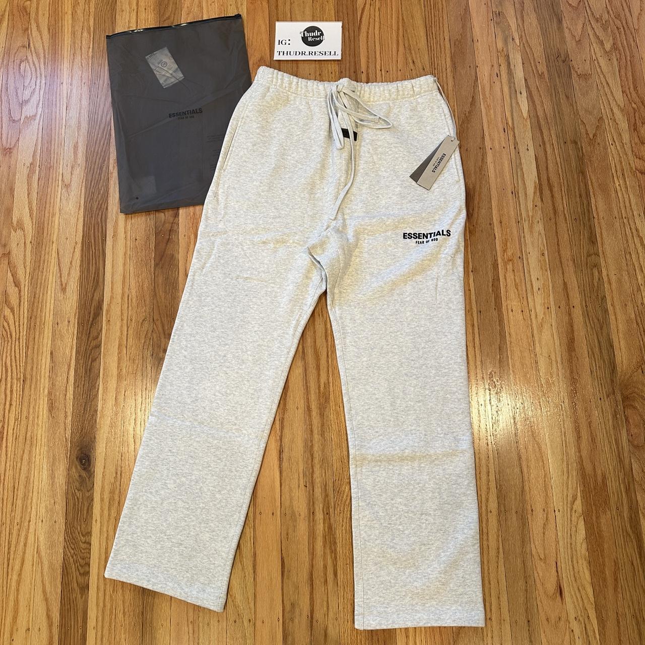 Essentials relaxed sweatpants light oatmeal size L | Depop