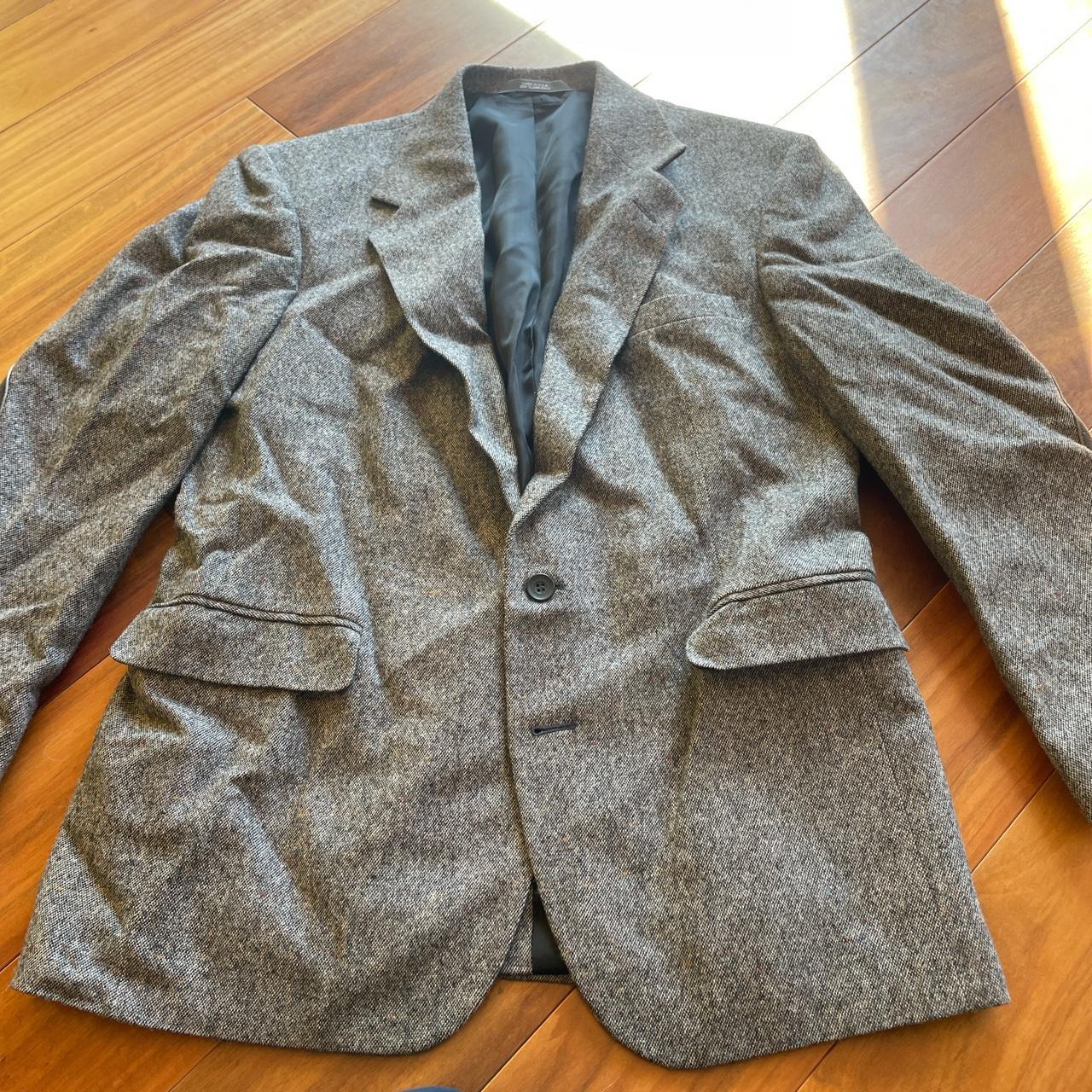 Haggar Men's Grey and Brown Tailored-jackets | Depop