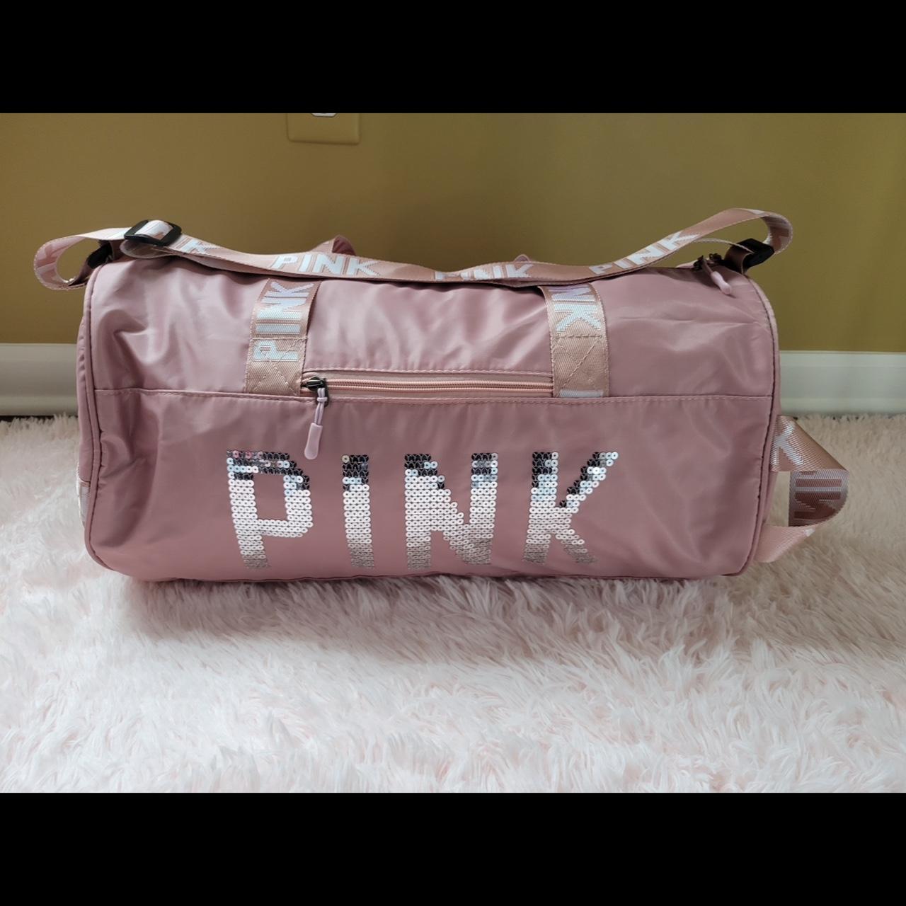 Victoria's Secret pink duffle bag New Large 20 by - Depop