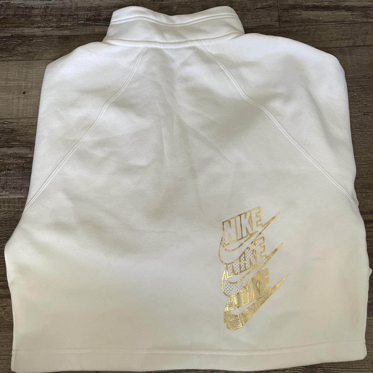 white and gold nike hoodie men
