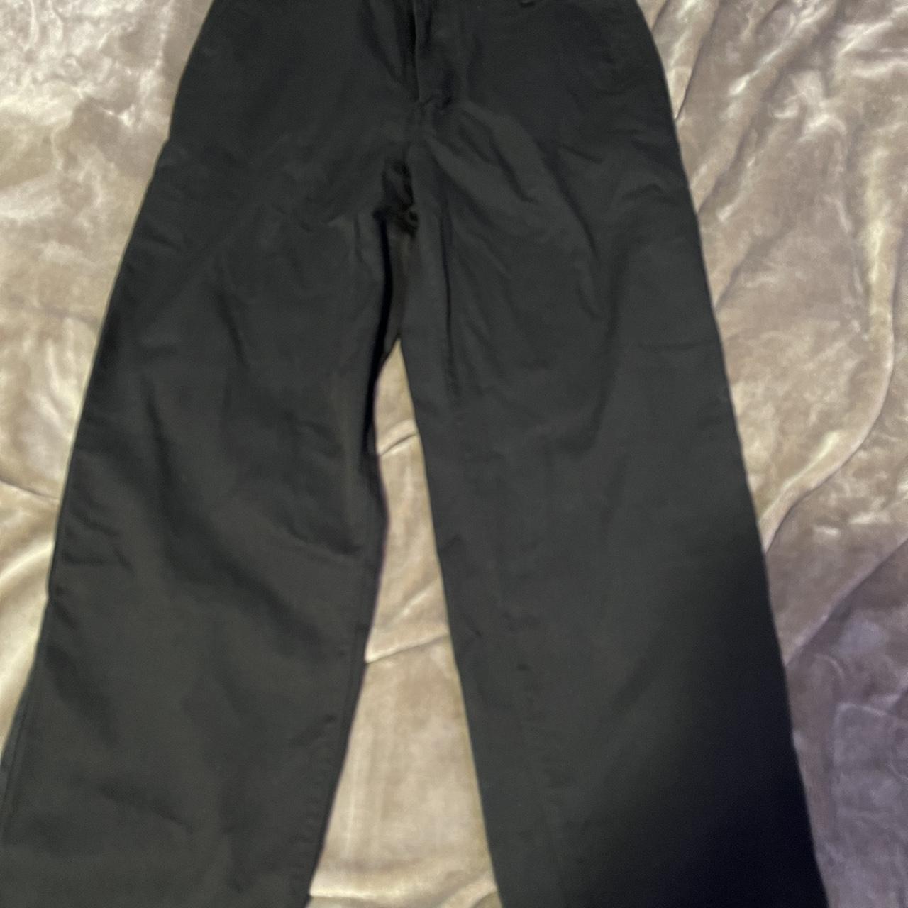empyre plain black pants baggy fit, perfect - Depop