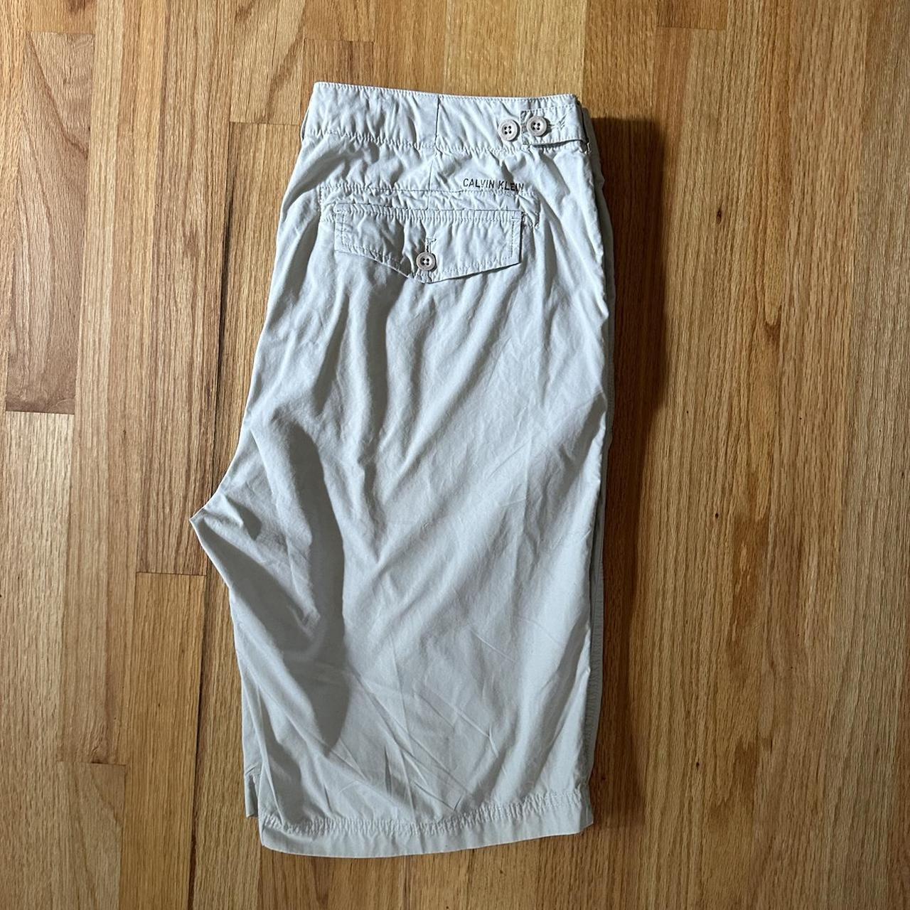 Calvin Klein Men's Cream and Tan Shorts | Depop